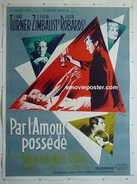 M114 BY LOVE POSSESSED linen French one-panel movie poster '61 Lana Turner