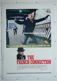 M071 FRENCH CONNECTION linen one-sheet movie poster '71 Hackman