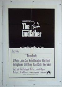 M073 GODFATHER linen one-sheet movie poster '72 Coppola, Al Pacino