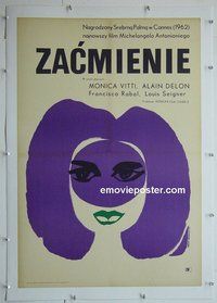 M189 ECLIPSE linen Polish movie poster '62 Antonioni, Monica Vitti