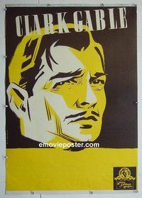 M175 CLARK GABLE linen Swedish movie poster '33 portrait!