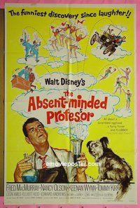 P069 ABSENT-MINDED PROFESSOR one-sheet movie poster R74 Flubber!
