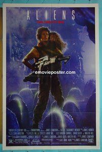 P086 ALIENS one-sheet movie poster '86 James Cameron, S. Weaver