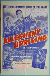 P092 ALLEGHENY UPRISING one-sheet movie poster R50s John Wayne