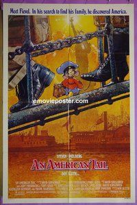 P103 AMERICAN TAIL style A? one-sheet movie poster '86 Spielberg, Bluth