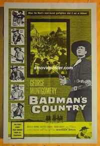 P154 BADMAN'S COUNTRY one-sheet movie poster '58 George Montgomery