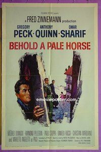 P189 BEHOLD A PALE HORSE one-sheet movie poster '64 Peck, Quinn