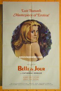 P191 BELLE DE JOUR one-sheet movie poster '68 Catherine Deneuve