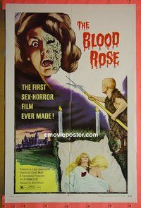 P255 BLOOD ROSE one-sheet movie poster '70 1st sex-horror!