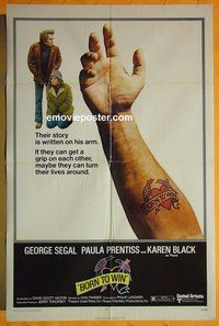 P274 BORN TO WIN one-sheet movie poster '71 Segal