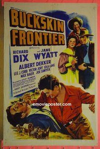 P301 BUCKSKIN FRONTIER one-sheet movie poster '43 Richard Dix