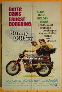 P307 BUNNY O'HARE one-sheet movie poster '71 Davis, Borgnine
