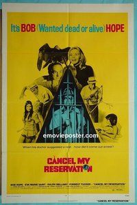P324 CANCEL MY RESERVATION one-sheet movie poster '72 Bob Hope