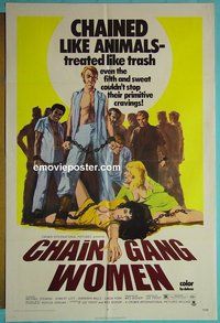 P359 CHAIN GANG WOMEN one-sheet movie poster '71 grade Z classic!
