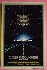 P400 CLOSE ENCOUNTERS OF THE 3rd KIND one-sheet movie poster '77
