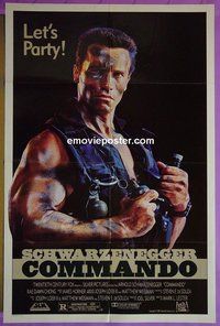 P416 COMMANDO rare style one-sheet movie poster '85 Schwarzenegger