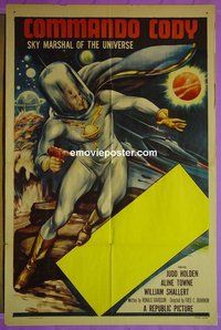 P417 COMMANDO CODY one-sheet movie poster '53 sci-fi serial!