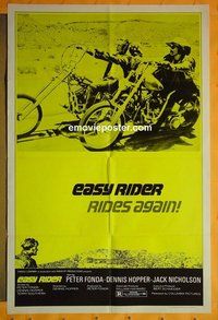 P548 EASY RIDER one-sheet movie poster R72 Peter Fonda, Hopper
