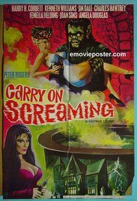 P346 CARRY ON SCREAMING English one-sheet movie poster '66 English sex!