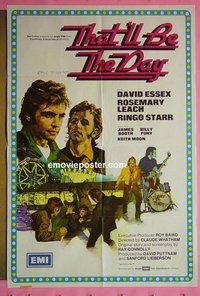 Q724 THAT'LL BE THE DAY English one-sheet movie poster '73 David Essex