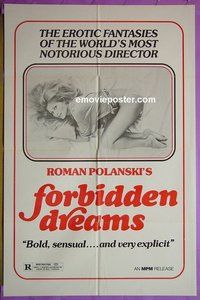 P502 DIARY OF FORBIDDEN DREAMS one-sheet movie poster '73 Polanski