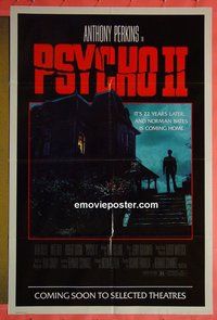 Q410 PSYCHO 2 advance one-sheet movie poster '83 Anthony Perkins