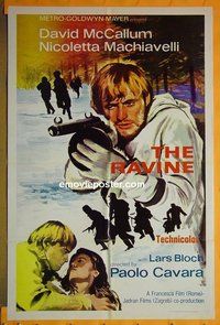 Q437 RAVINE one-sheet movie poster '70 David McCallum, cool art!