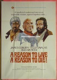 Q441 REASON TO LIVE A REASON TO DIE one-sheet movie poster '72