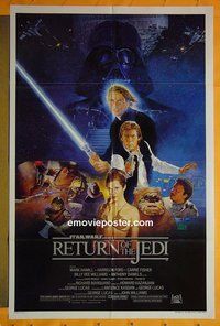 Q454 RETURN OF THE JEDI style B one-sheet movie poster '83 George Lucas