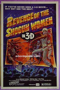 Q457 REVENGE OF THE SHOGUN WOMEN one-sheet movie poster '82 3D