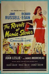 Q459 REVOLT OF MAMIE STOVER one-sheet movie poster '56 Jane Russell