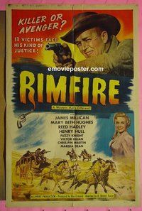 Q465 RIMFIRE one-sheet movie poster '49 James Millican, western