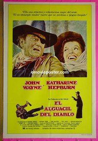 Q489 ROOSTER COGBURN Spanish one-sheet movie poster '75 John Wayne
