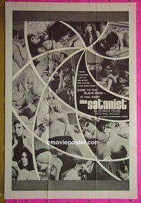Q502 SATANIST one-sheet movie poster '60s occult sexploitation!
