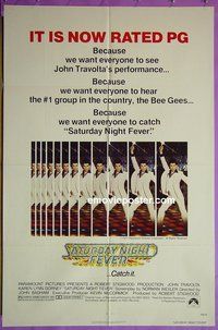 Q504 SATURDAY NIGHT FEVER PG style one-sheet movie poster R79 John Travolta