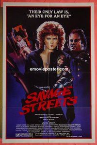 Q508 SAVAGE STREETS one-sheet movie poster '84 Linda Blair