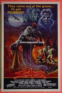 Q510 SCALPS one-sheet movie poster '83 Kirk Alyn, horror