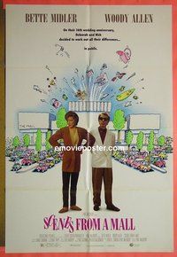 Q521 SCENES FROM A MALL DS one-sheet movie poster '91 Woody Allen, Midler
