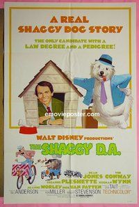 Q552 SHAGGY DA one-sheet movie poster '76 Walt Disney, Dean Jones