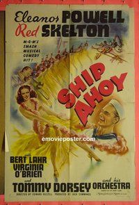 Q563 SHIP AHOY style D one-sheet movie poster '42 Eleanor Powell, Skelton