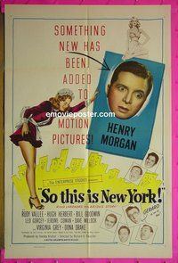 Q601 SO THIS IS NEW YORK one-sheet movie poster '48 Henry Morgan