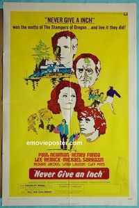 Q605 SOMETIMES A GREAT NOTION one-sheet movie poster '71 Paul Newman