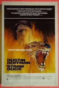 Q654 STRAW DOGS style D one-sheet movie poster '72 Dustin Hoffman,George
