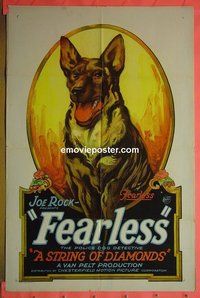 Q657 STRING OF DIAMONDS one-sheet movie poster c35 Fearless the dog!