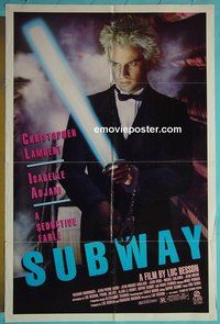 Q661 SUBWAY one-sheet movie poster '85 Luc Besson, Christopher Lambert