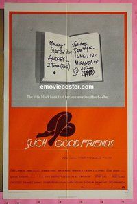 Q663 SUCH GOOD FRIENDS one-sheet movie poster '72 Cannon, Coco