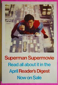Q672 SUPERMAN one-sheet movie poster '78 super rare style!
