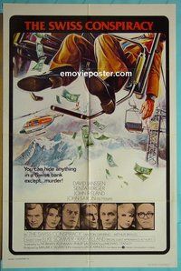Q684 SWISS CONSPIRACY one-sheet movie poster '75 Janssen, spies