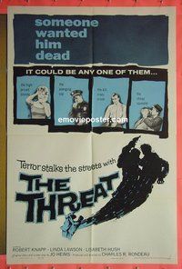 Q741 THREAT one-sheet movie poster '60 Knapp, Lawson