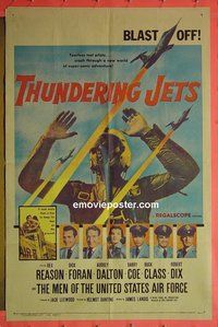Q746 THUNDERING JETS one-sheet movie poster '58 U.S. Air Force
